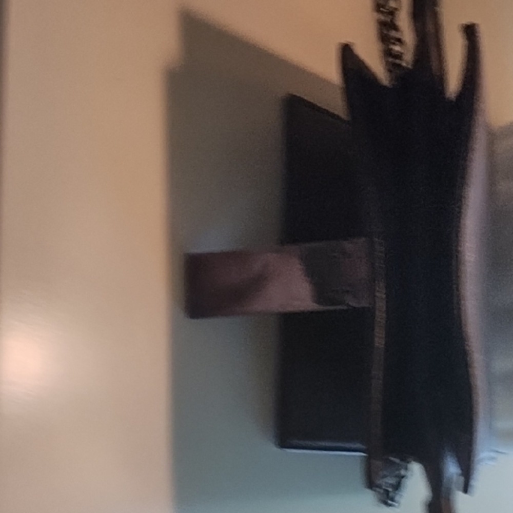 Zac Posen Black and Gray All Leather Crossbody Bag